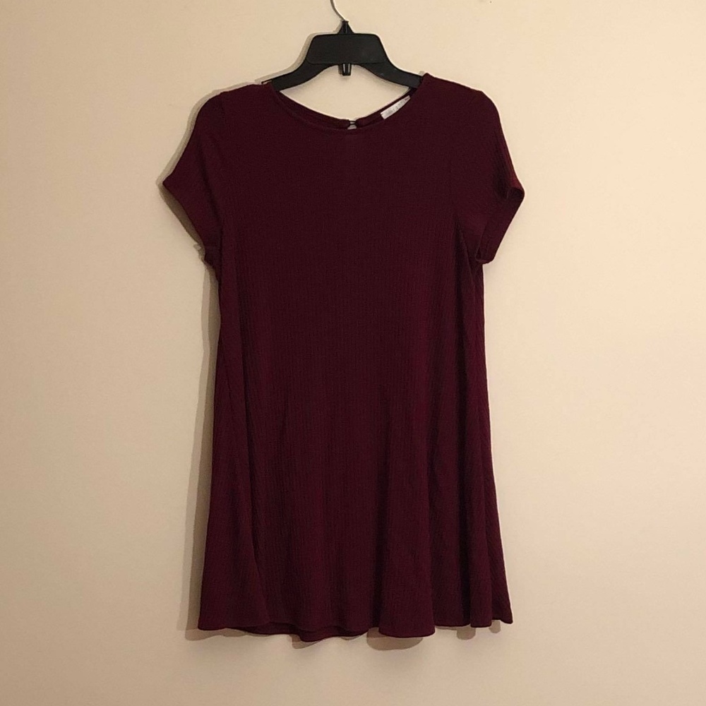 Maroon Abound t-shirt mini dress Large